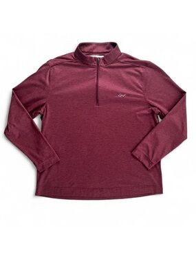 Greg Norman Burgundy long sleeve quarter zip golf pullover men's large